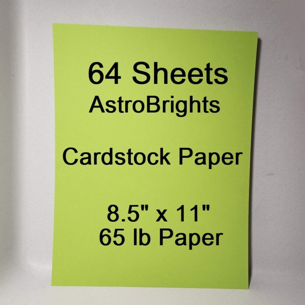 64 Pages Sheets Green Cardstock Paper AstroBrights Invitation Cards Scrapbooks F